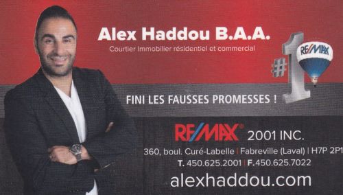 RE/MAX - Alex Haddou à Laval